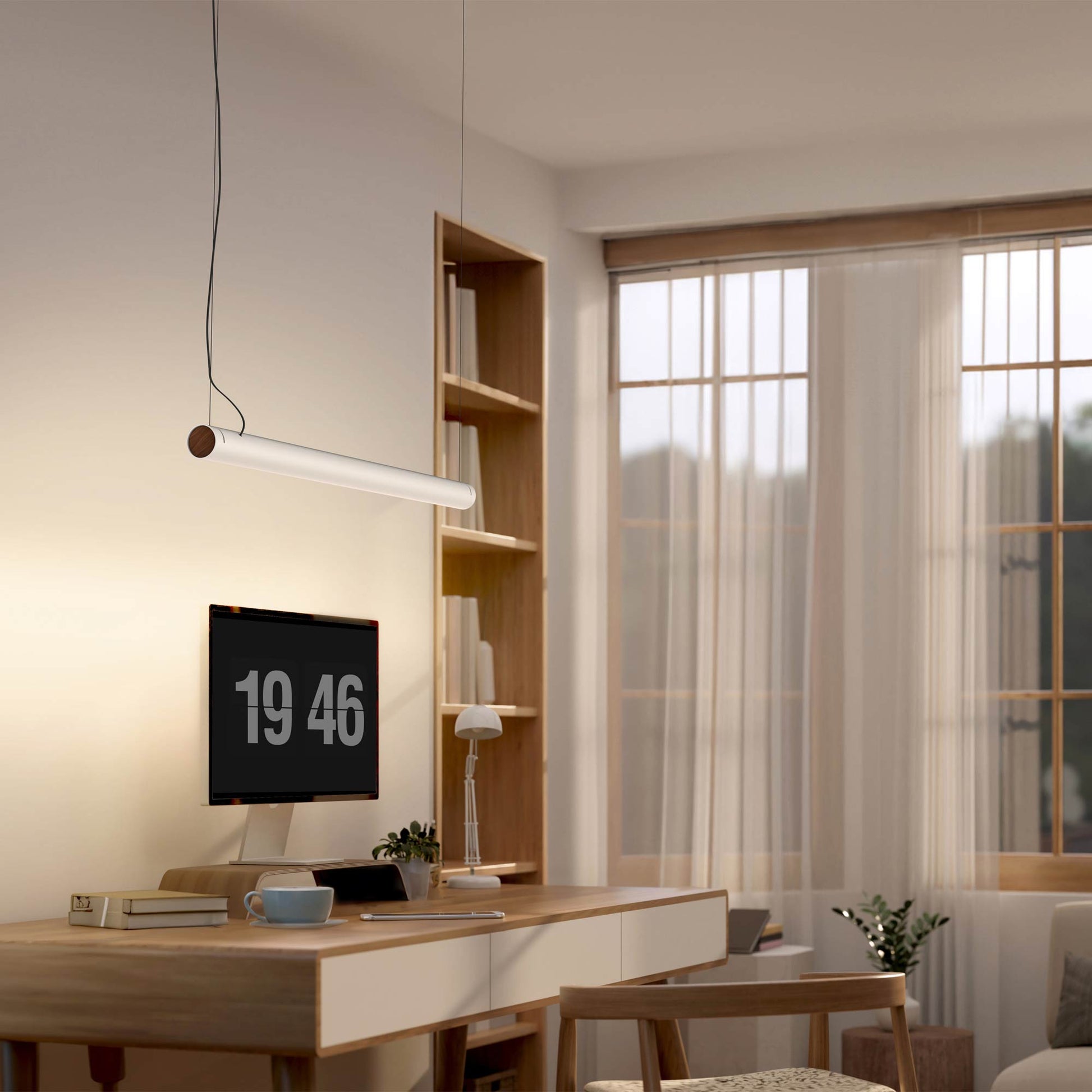 Turner LED Pendant Light in living room.