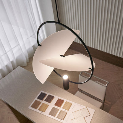 Wing LED Pendant Light in living room.