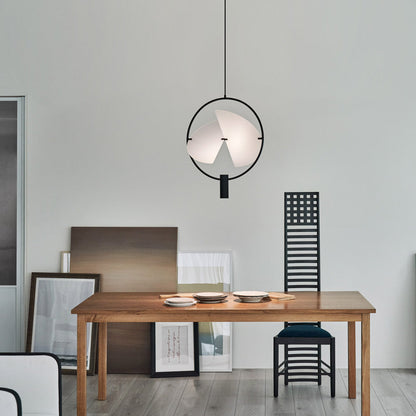 Wing LED Pendant Light in living room.