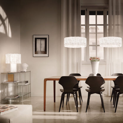 Accordeon Table Lamp in dining room.