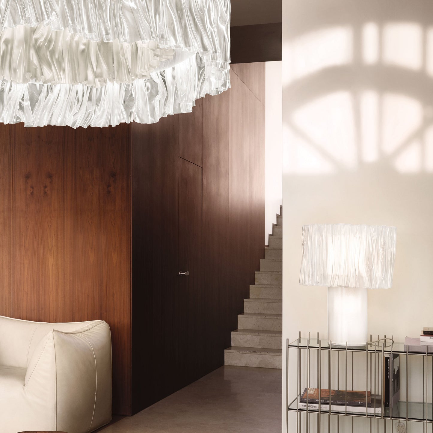 Accordeon Table Lamp in living room.