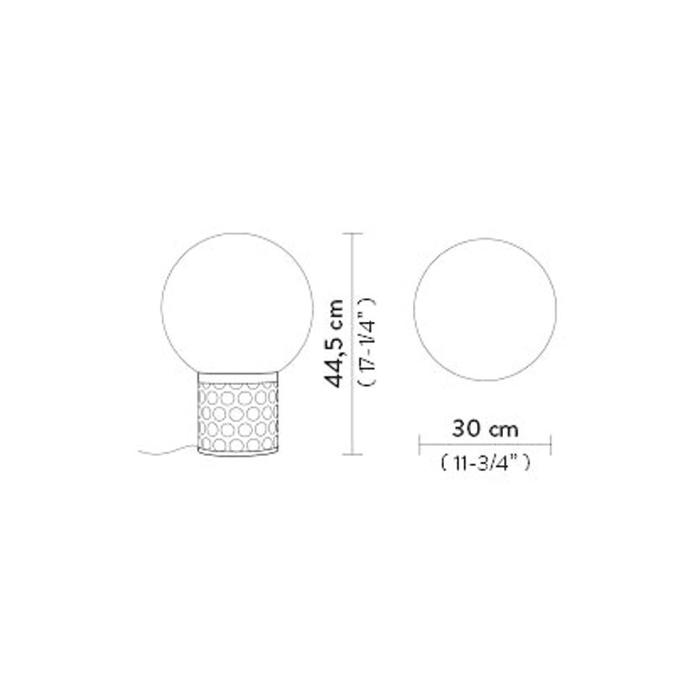 Atmosfera Table Lamp - line drawing.