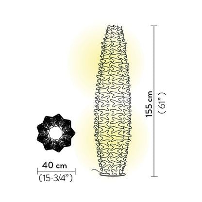 Cactus LED Floor Lamp - line drawing.