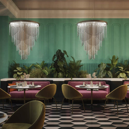 Ceremony Chandelier in dining room.