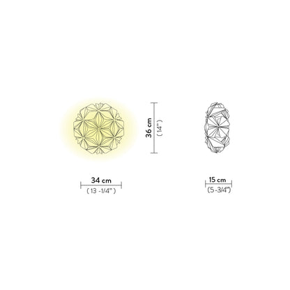 C'est La Vie Ceiling / Wall Light - line drawing.