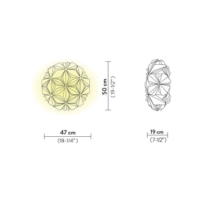 C'est La Vie Ceiling / Wall Light - line drawing.