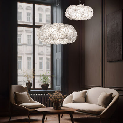 C'est La Vie Pendant Light in living room.