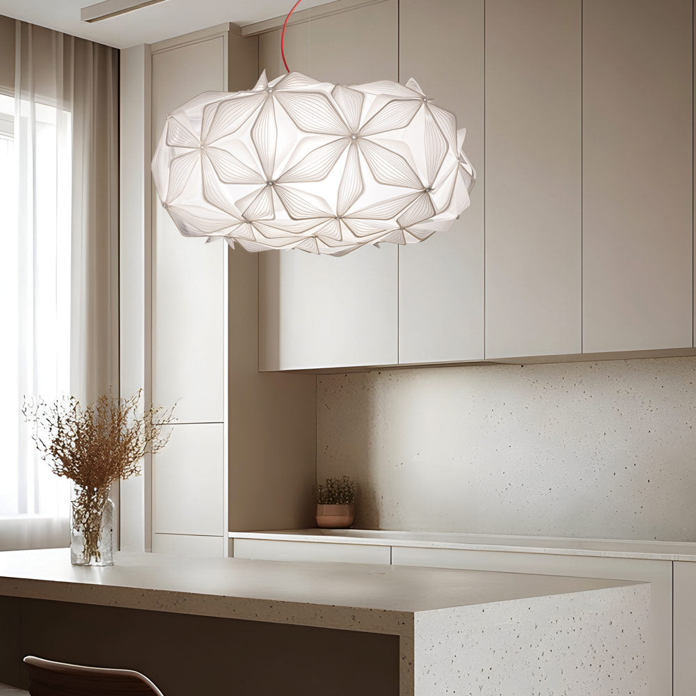 C'est La Vie Pendant Light in living room.