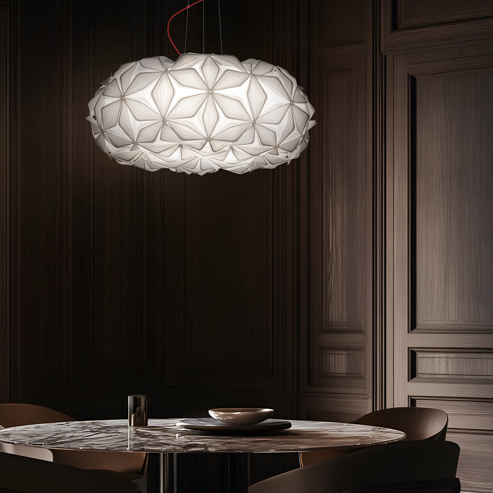 C'est La Vie Pendant Light in living room.