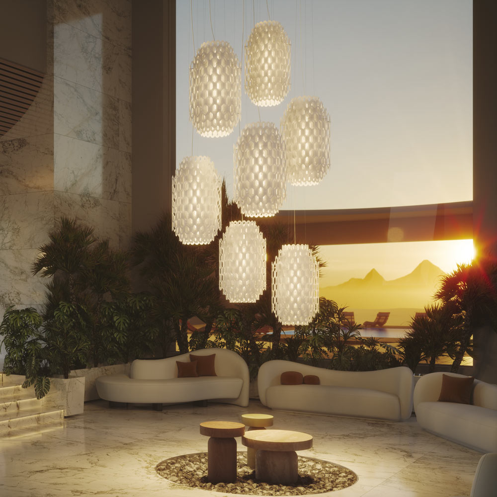 Chantal Pendant Light in living room.