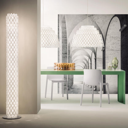 Charlotte Floor Lamp in dining room.