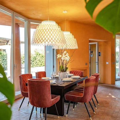 Charlotte Half Pendant Light in living room.