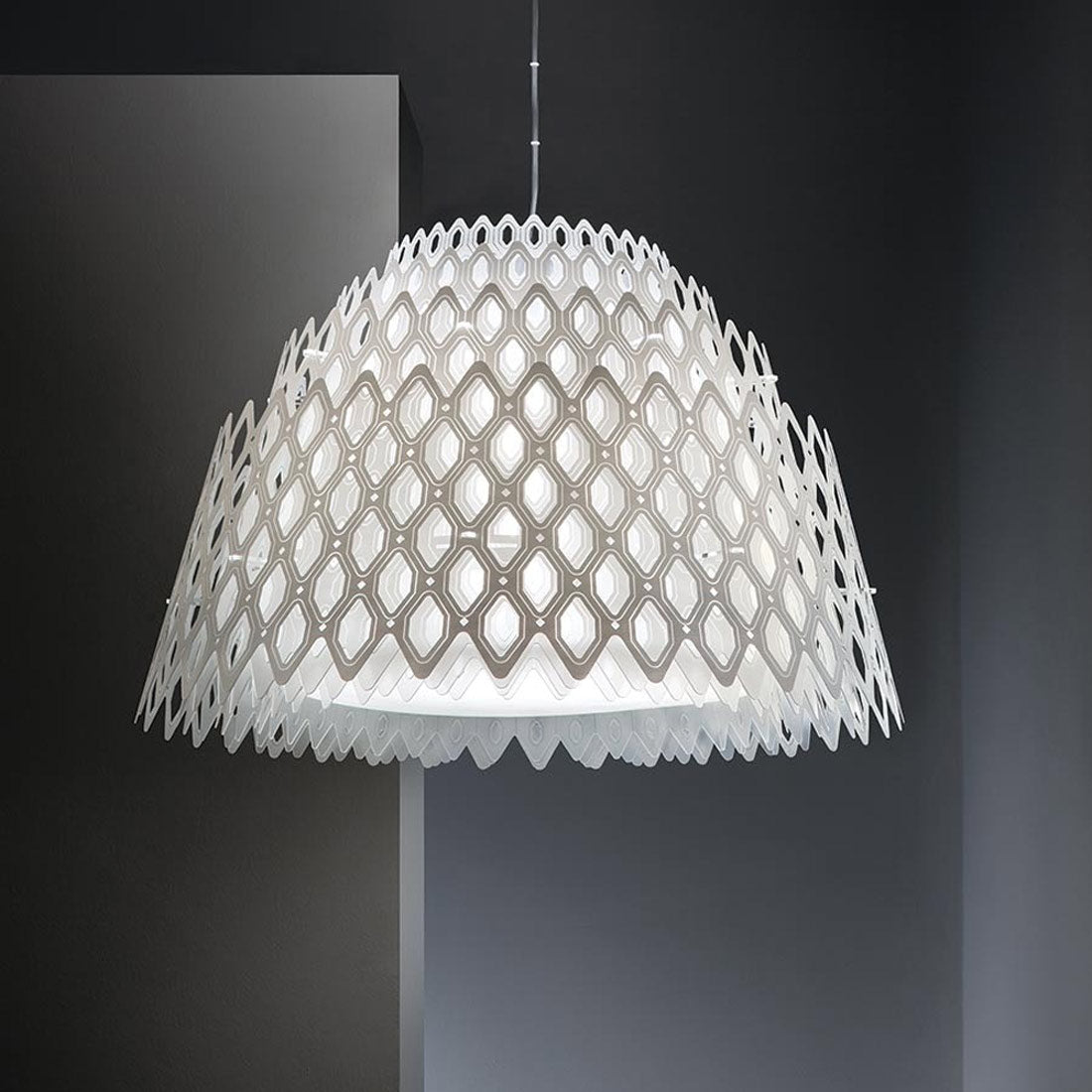 Charlotte Half Pendant Light in room.