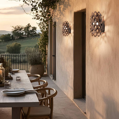 Charlotte Outdoor LED Wall Light in Outsite Area.