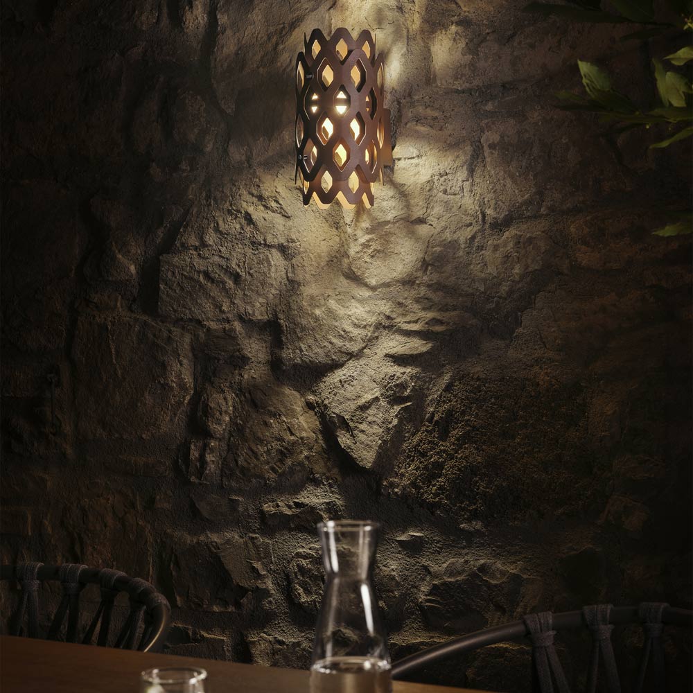 Charlotte Outdoor LED Wall Light in Outsite Area.