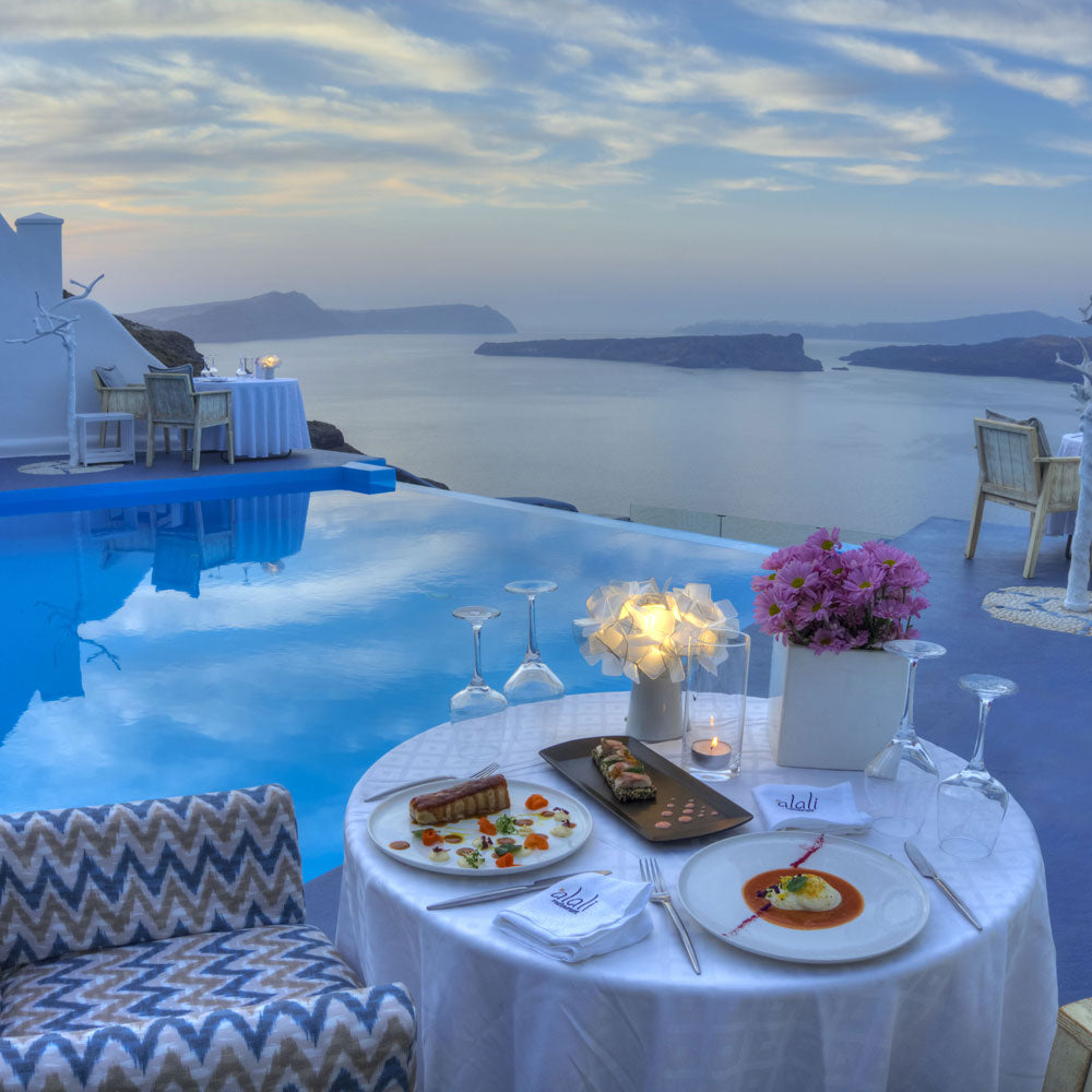 Clizia LED Battery Table Lamp in Outside Area.