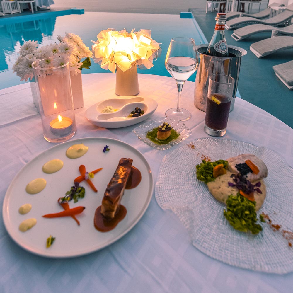 Clizia LED Battery Table Lamp in Outside Area.