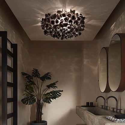 Clizia Mama Non Mama LED Flush Mount Ceiling Light in bathroom.