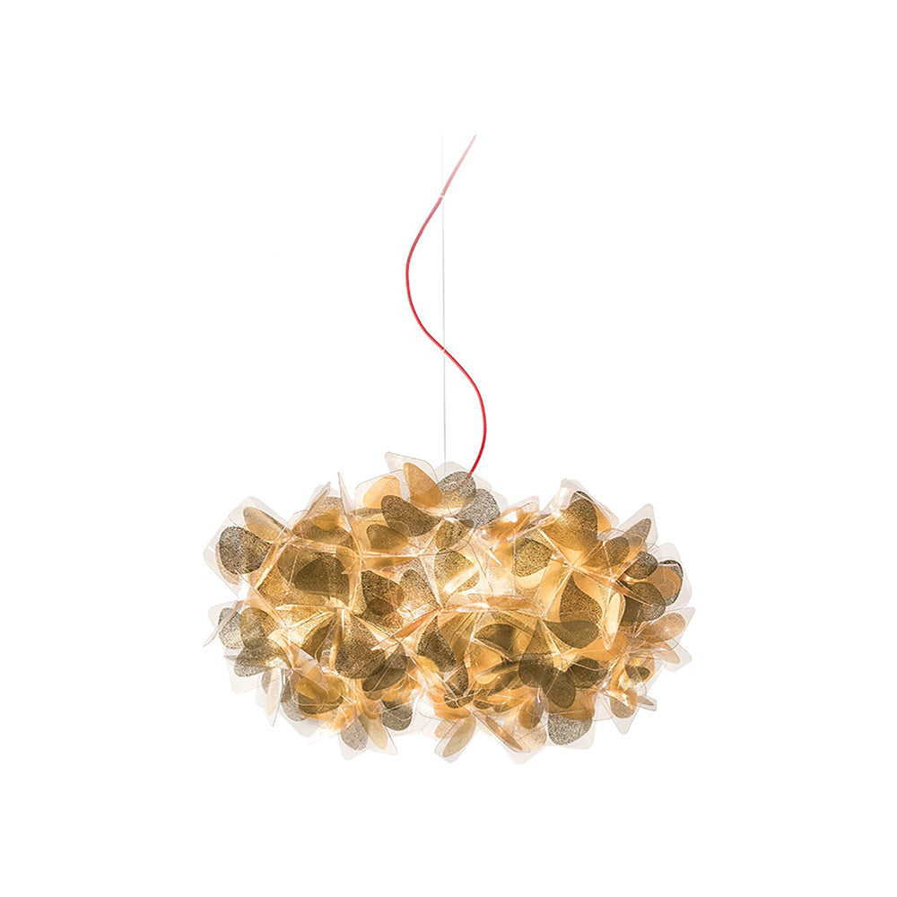 Clizia Mama Non Mama Pendant Light in Gold - Red Cable (Small).