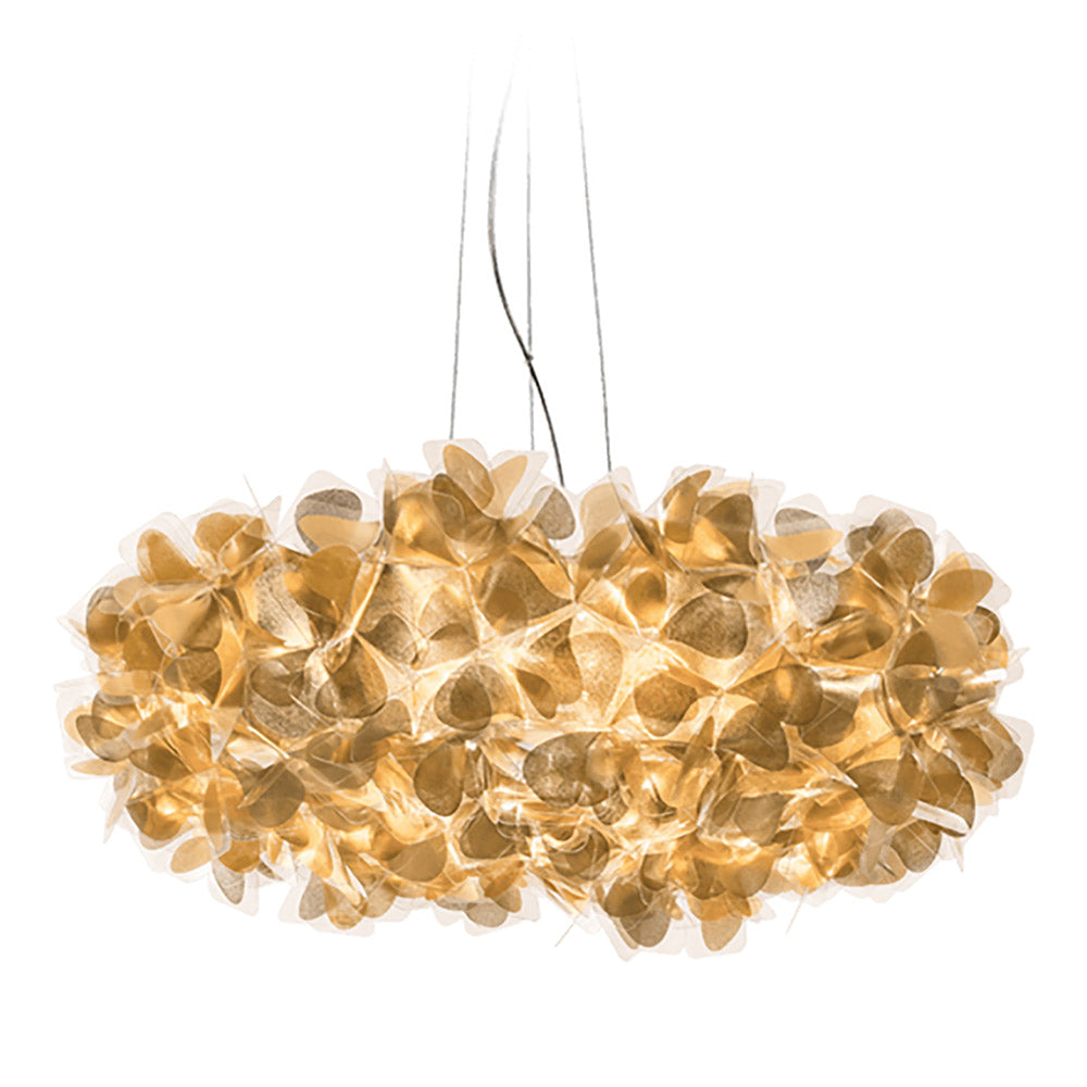 Clizia Mama Non Mama LED Pendant Light in Gold - Transparent Cable (Extra Large).