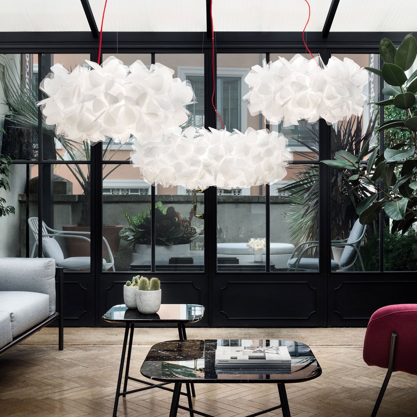 Clizia Mama Non Mama Pendant Light in living room.
