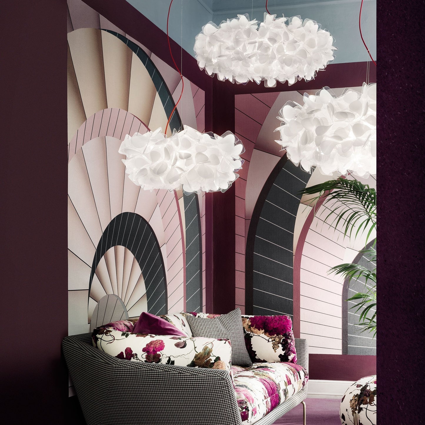 Clizia Mama Non Mama Pendant Light in living room.