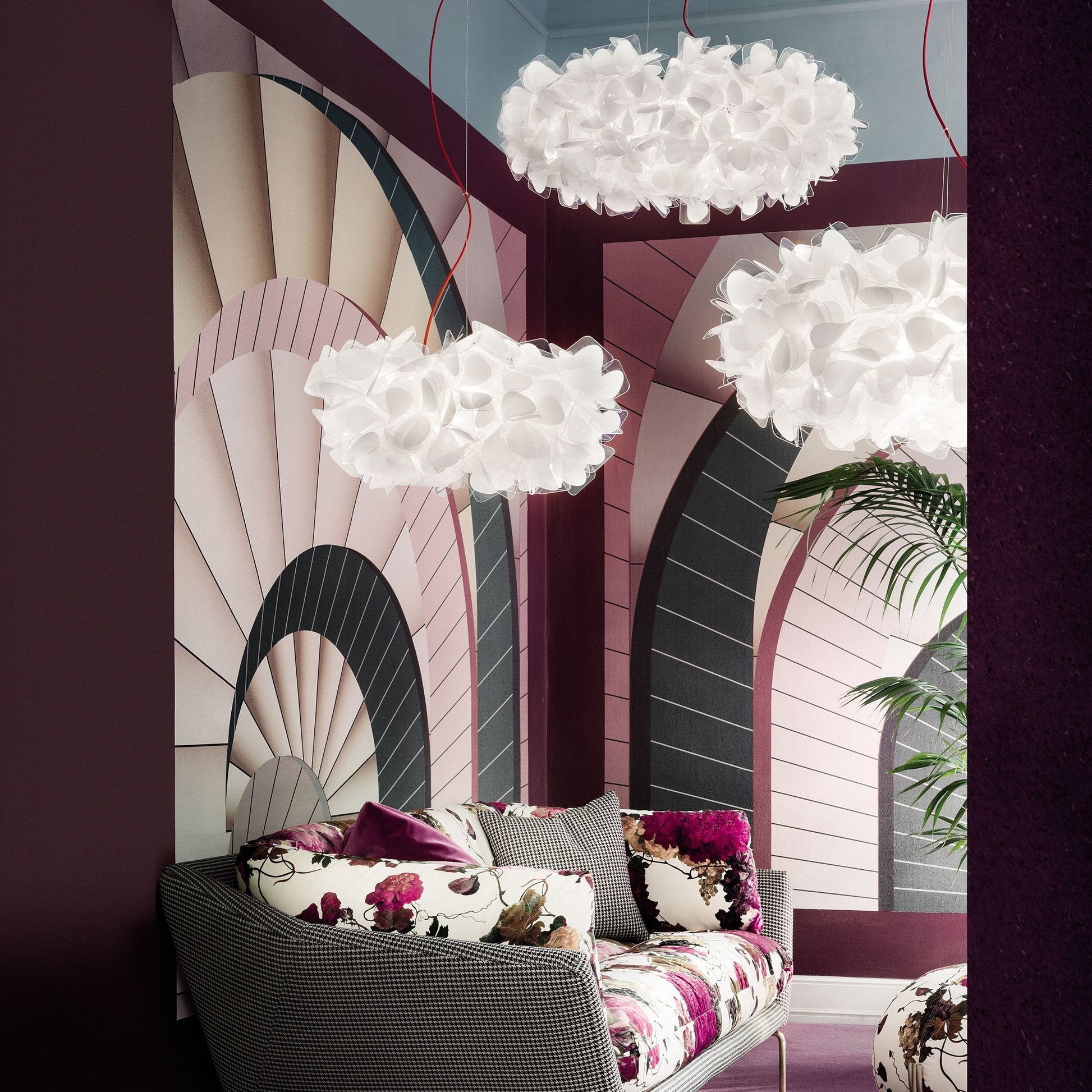 Clizia Mama Non Mama Pendant Light in living room.