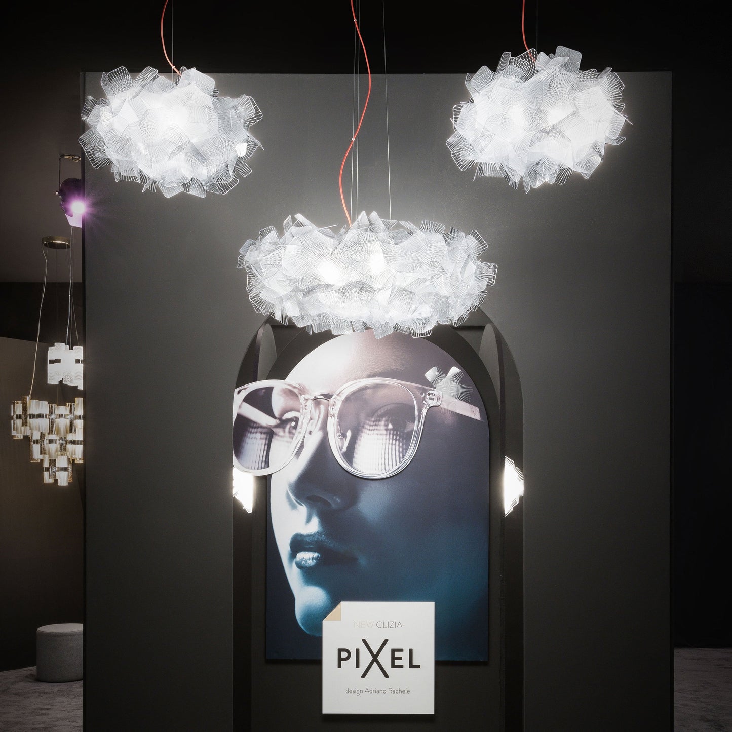 Clizia Pixel Pendant Light in living room.