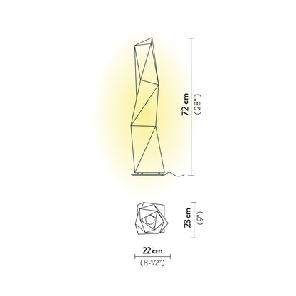 Diamond Floor Lamp - line drawing.