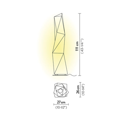 Diamond Floor Lamp - line drawing.