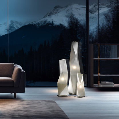 Diamond LED Table Lamp in living room.