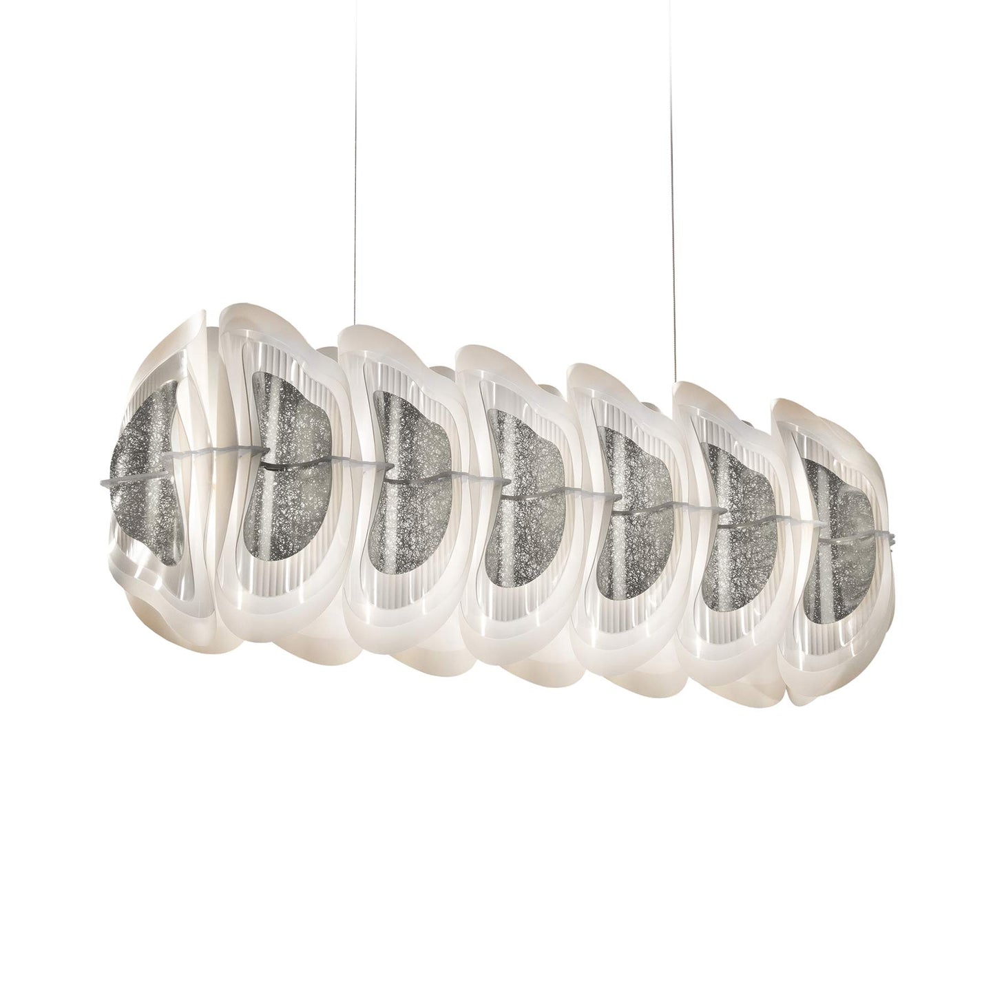 Fiordlys Linear LED Pendant Light in Silver.