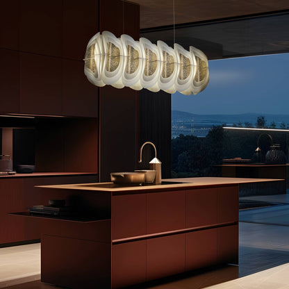 Fiordlys Linear LED Pendant Light in kitchen.