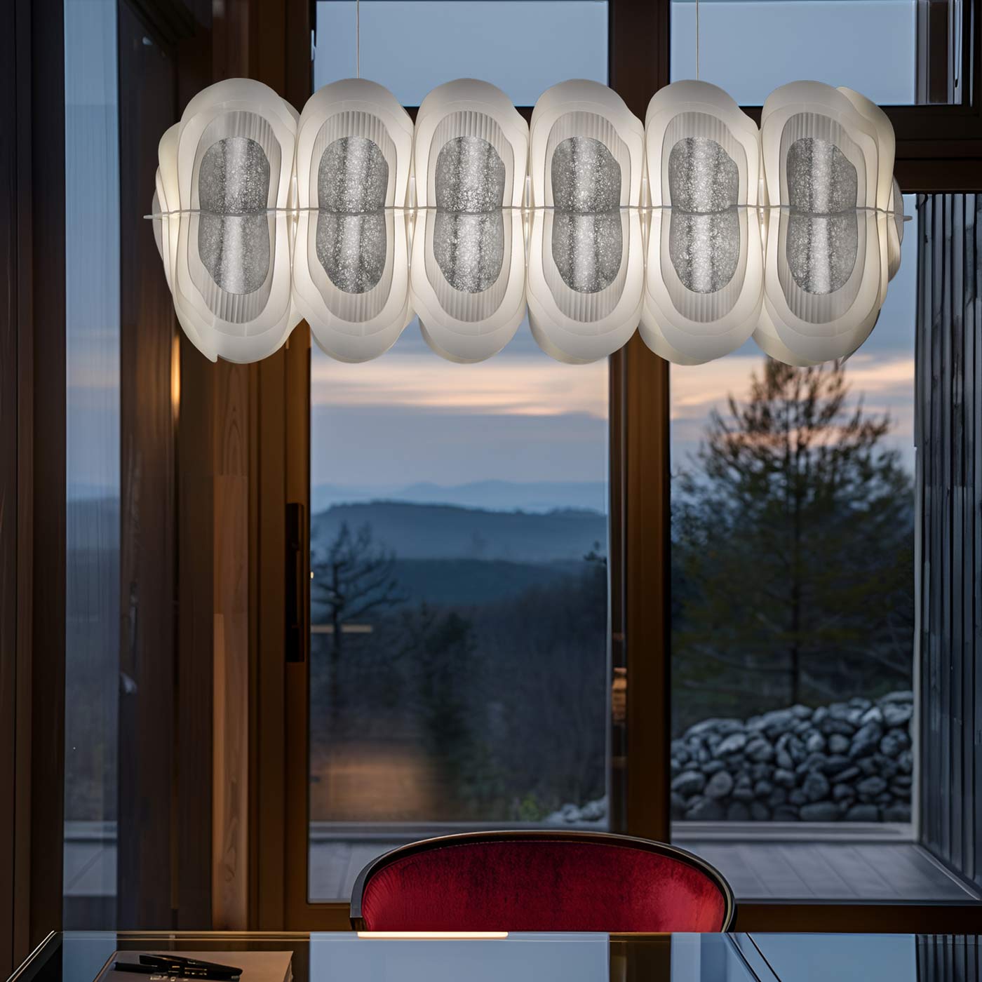 Fiordlys Linear LED Pendant Light in studio.
