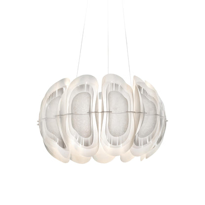 Fiordlys Round LED Pendant Light in White.