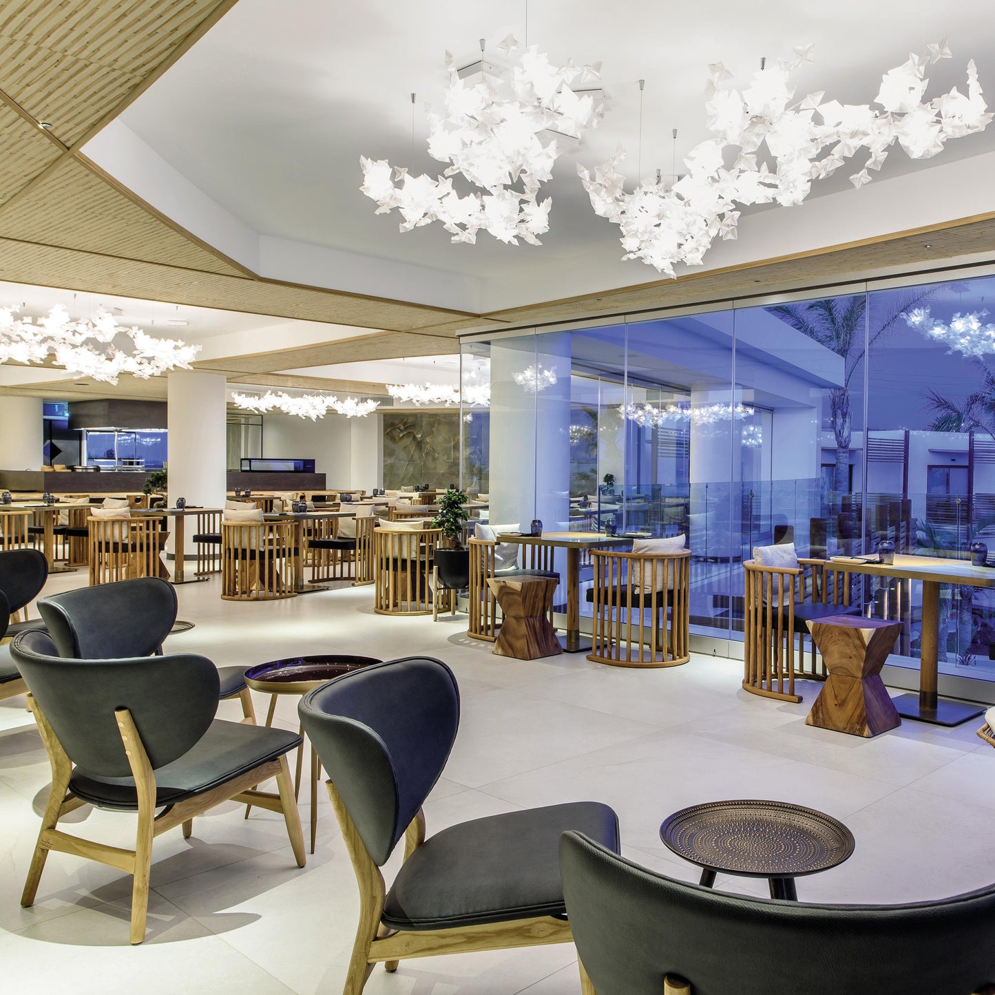 Hanami Ceiling / Wall Light in restaurant.