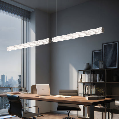 Hugo Architectural LED Linear Suspension Light in office.