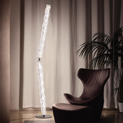 Hugo LED Floor Lamp in bedroom.