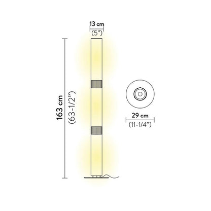 La Lollo Floor Lamp - line drawing.