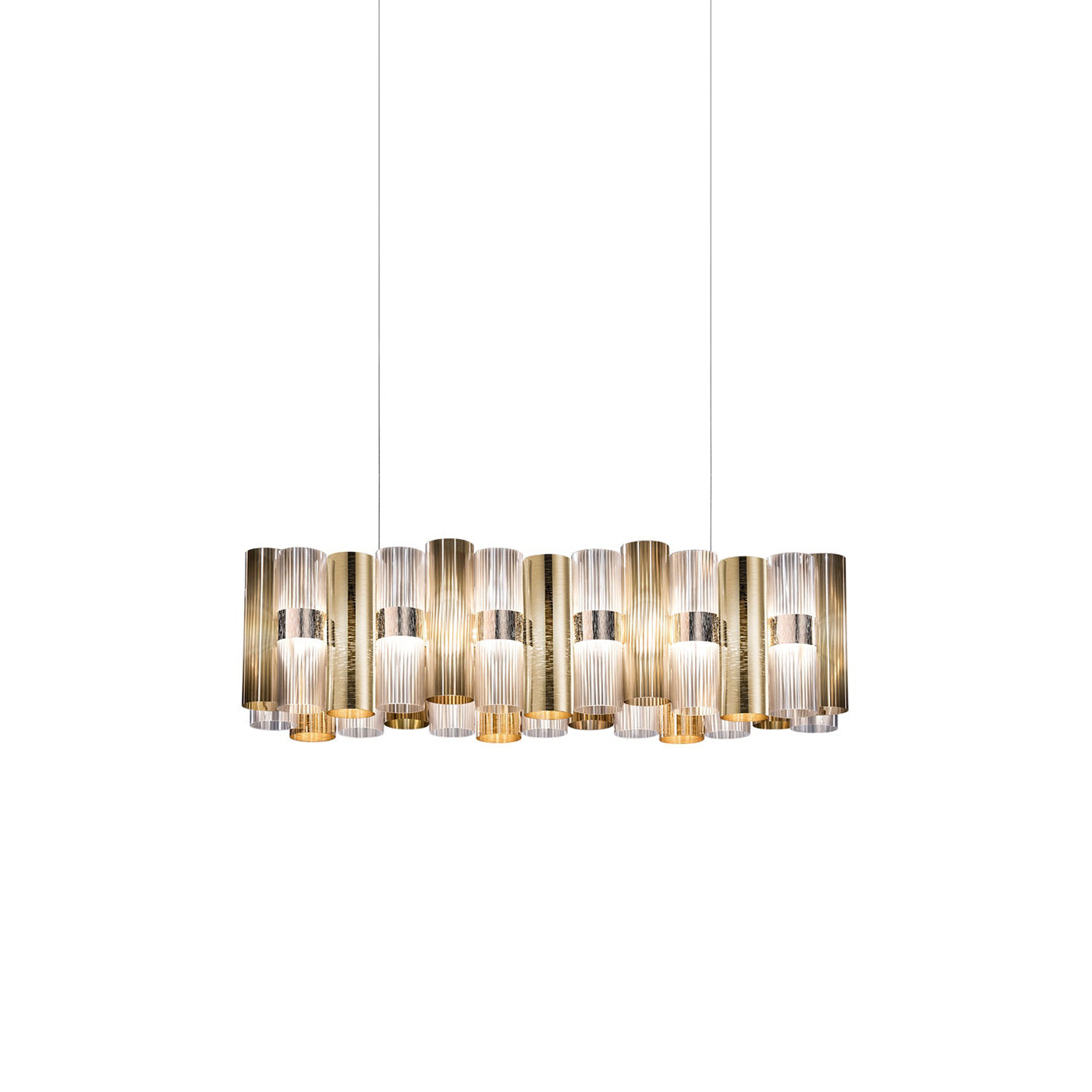 La Lollo LED Linear Pendant Light in Gold (Small).