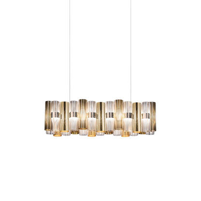 La Lollo LED Linear Pendant Light in Gold (Small).