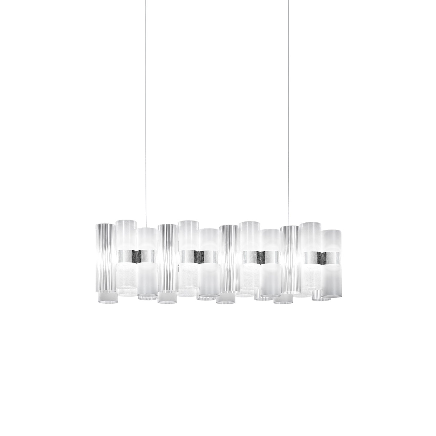 La Lollo LED Linear Pendant Light in White (Small).
