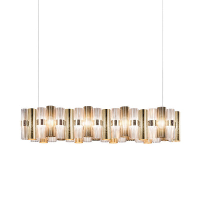 La Lollo LED Linear Pendant Light in Gold (Large).