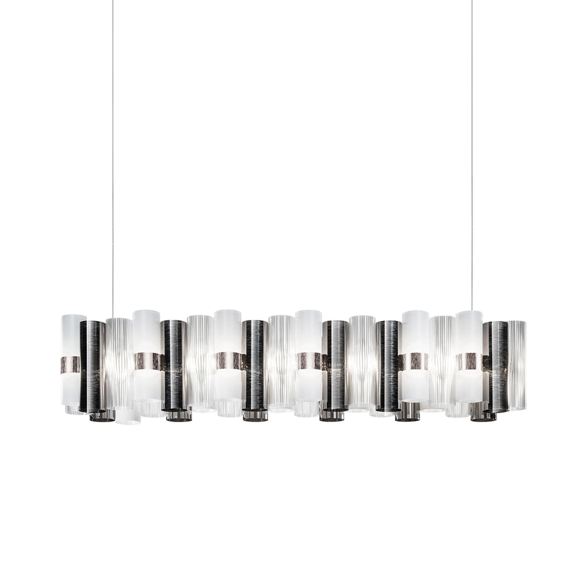 La Lollo LED Linear Pendant Light in Pewter (Large).