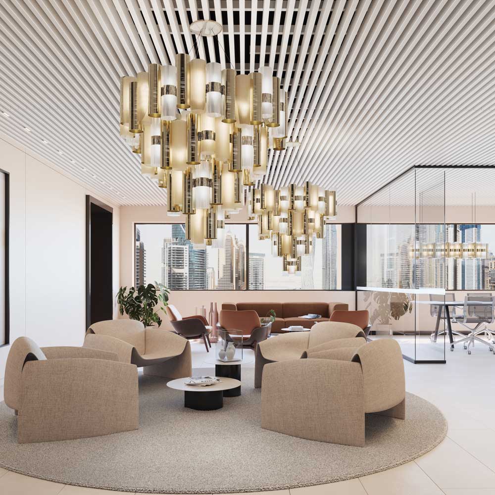 La Lollona LED Pendant Light in living room.