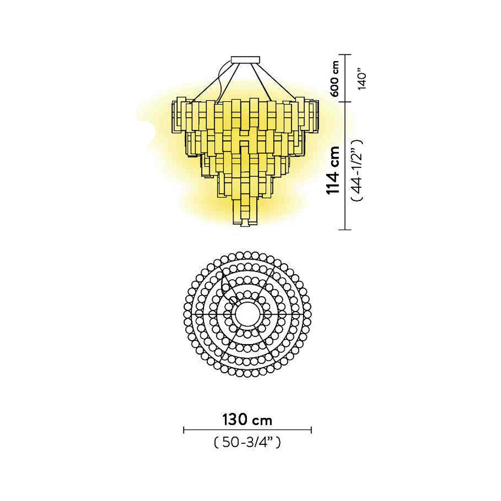 La Lollona LED Pendant Light - line drawing.