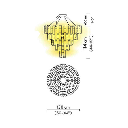 La Lollona LED Pendant Light - line drawing.