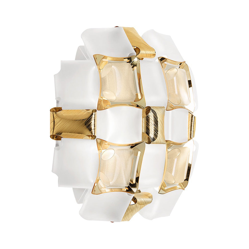 Mida Applique Wall Light in Amber.