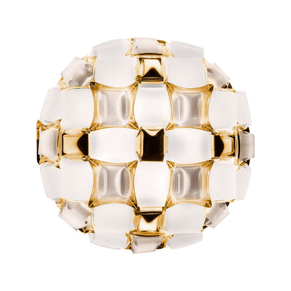 Mida Ceiling / Wall Light in White/Gold (Medium).