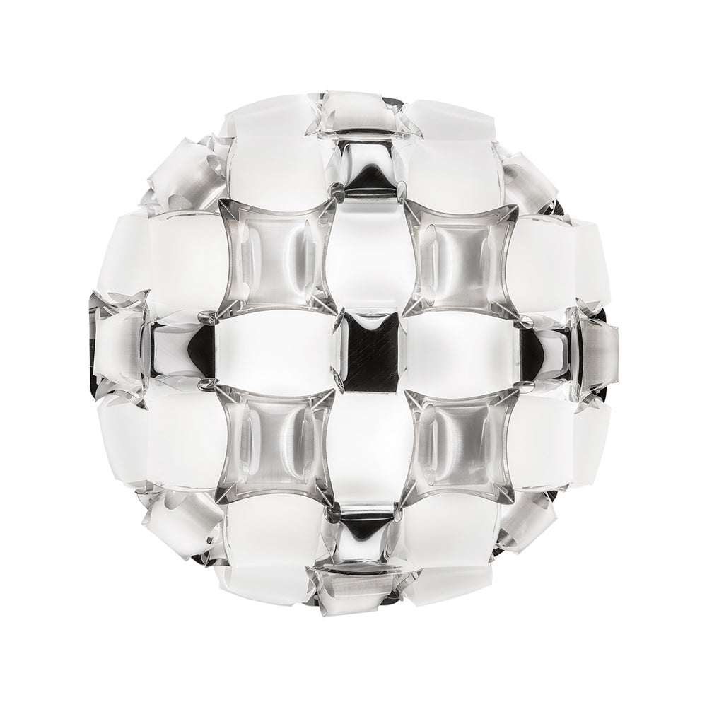 Mida Ceiling / Wall Light in White/Platinum (Medium).